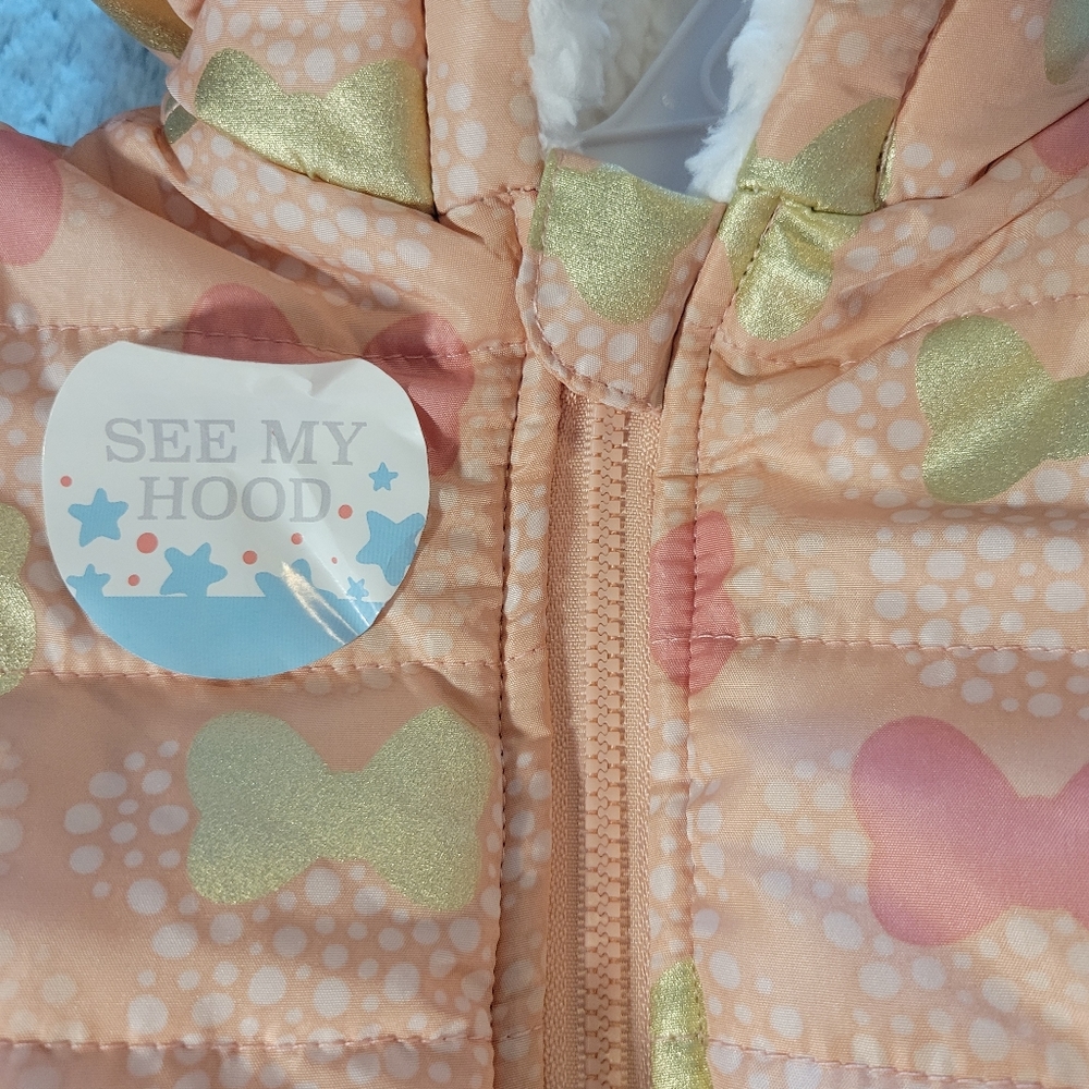 NEW Disney Minnie Mouse Fleece Snowsuit with Ears 3-6 months-NWT - Picture 14 of 16